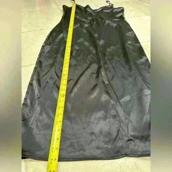 NEW AFRM | Katica‎ Satin Midi Slip Dress In Black Size Large - Picture 9 of 11